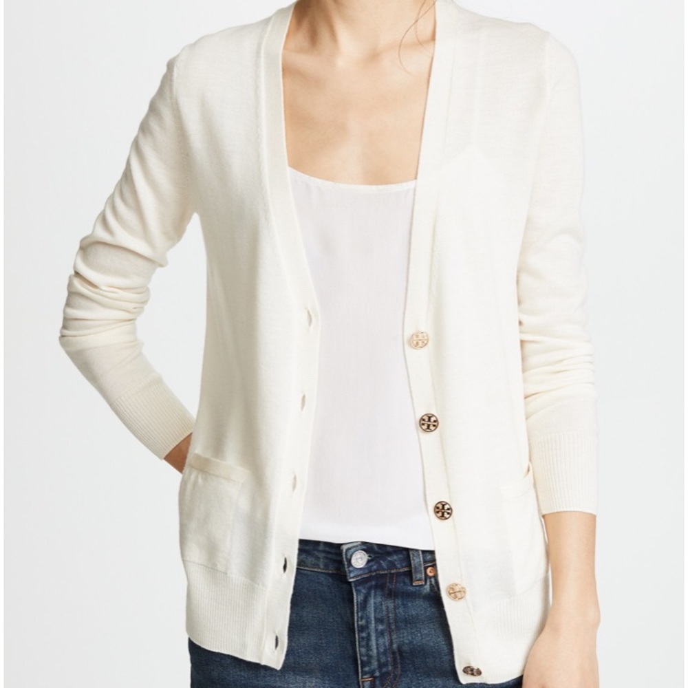 Tory Burch Cream Cardigan Size M (As Is)